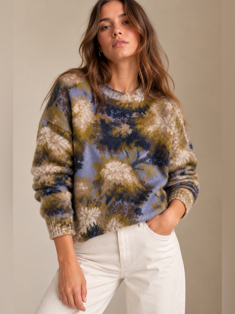 Sézane x Inoui Editions Ulrich Jumper Lilac Fontainebleau Mohair Sweater